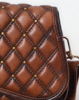 American Darling Western Cross Body Genuine Leather Handbag Purse Wallet Bag For Women Girls Brown