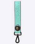 American Darling ADKR217 Hand Tooled Genuine Leather Wristlet Key Ring