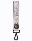 American Darling ADKR217 Hand Tooled Genuine Leather Wristlet Key Ring