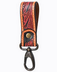 American Darling ADKR218 Hand Tooled Genuine Leather Wristlet Key Ring
