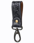 American Darling Hand Tooled Genuine Leather Wristlet Key Ring