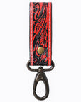 American Darling Hand Tooled Genuine Leather Wristlet Key Ring