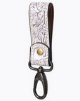 American Darling ADKR218 Hand Tooled Genuine Leather Wristlet Key Ring