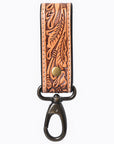 American Darling Hand Tooled Genuine Leather Wristlet Key Ring