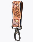 American Darling ADKR218 Hand Tooled Genuine Leather Wristlet Key Ring