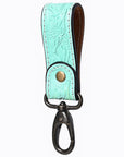 American Darling ADKR218 Hand Tooled Genuine Leather Wristlet Key Ring