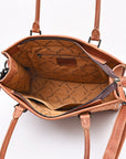 American Darling Tote Bag for Women, Boot Stitched Genuine Suede & Vegetable-Tanned Full Grain Leather Western Purse, YKK Zipper