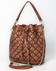 American Darling Bucket Chain Strap Genuine Leather Women Bag Western Handbag Purse