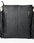 American Darling Large Cross body Bag Western Suede Leather Purse with Fringes Rivets Concho and YKK Zipper for Women