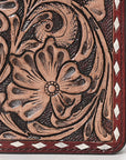 OHLAY Wallet Hand Tooled Genuine Leather Women Bag Western Handbag Purse