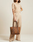 American Darling Tote Bag Western Quilted Genuine Leather Handbag with Hand-Stitched Accents and Premium YKK Zipper