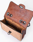 American Darling Cross Body Bag Hand Tooled Floral Carved Buck Stitched Genuine Suede Leather Western Purse
