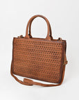 American Darling Premium Studded Leather Tote Bag with Dual Handles & Adjustable Strap – Stylish Western-Inspired