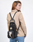 American Darling Sling Beautifully Hand Tooled Suede Genuine Leather women bag