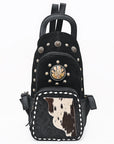 American Darling Sling Beautifully Hand Tooled Suede Genuine Leather women bag