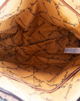 Rustic Western Cowhide Leather Satchel With Fringe
