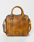 American Darling Vintage Quilted Leather Boston Bag – Classic Barrel Satchel