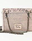 American Darling Women's Crossbody Western Hand Tooled Genuine Leather Handbag