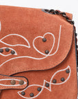 American Darling Women's Crossbody Bag Western Suede Genuine Leather Handbag and Ladies Purse