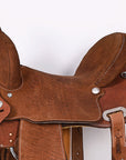 Hilason Western Horse Saddle Barrel Racing Trail Pleasure Genuine Leather Brown