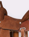 Hilason Western Horse Saddle Barrel Racing Trail Pleasure Genuine Leather Brown