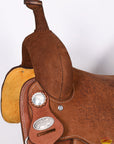 Hilason Western Horse Saddle Barrel Racing Trail Pleasure Genuine Leather Brown