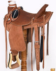 16 In Hilason Western Horse Wade Ranch Roping Genuine Leather Saddle Brown