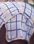 66 In Hilason Western Horse Fly Sheet Uv Protect Mesh Bug Mosquito Summer Spring Blue / White Plaid