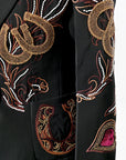 Embroidered Western Blazer With Floral Horseshoe Boho Fabric Shirt Jacket Dress Collection