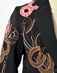 Embroidered Western Blazer With Floral Horseshoe Boho Fabric Shirt Jacket Dress Collection