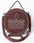 American Darling Canteen Genuine Suede Leather Women Bag Western Handbag Purse