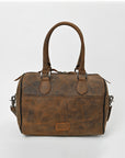 American Darling Western Studded Leather Boston Bag – Vintage Barrel Satchel