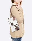 American Darling Wristlet Beautifully Hair On Genuine Leather women handbag