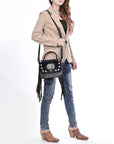American Darling Women's Briefcase Western Genuine Leather Handbag