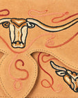 American Darling Rodeo Embroidered Suede Crossbody Bag Cowboy Gold