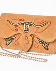 American Darling Rodeo Embroidered Suede Crossbody Bag Cowboy Gold