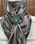 35X35" Solid Silver / Grey Wild Rag / Scarf WRS15 - Western Concho Wild Rag Slides - Assorted
