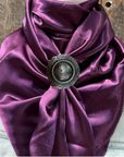 35X35" Solid Plum Wild Rag / Scarf WRS21 - Western Concho Wild Rag Slides - Assorted