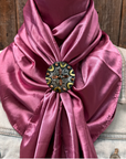35X35" Solid Rose Wild Rag / Scarf WRS6 - Western Concho Wild Rag Slides - Assorted