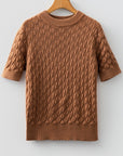 Malaysia Ribbed Short Sleeve Sweater