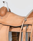 HILASON Western American Leather Ranch Roping Horse Saddle With Tack Set