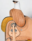 HILASON Western American Leather Ranch Roping Horse Saddle With Tack Set