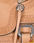 HILASON Western American Leather Ranch Roping Horse Saddle With Tack Set