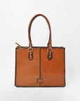 American Darling Premium Quilted Leather Handbag with Embossed Detail & Dual Handles – Elegant Structured Tote for Women