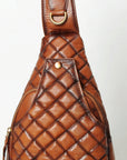 American Darling Sling Bag Beautifully Quilted Genuine Leather women bag