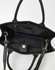 American Darling Black Western Cutwork Leather Handbag for Women – Embossed Tooled Satchel