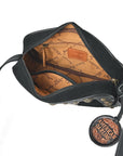 American Darling Camera Bag for Women, Embroidered Genuine Suede Leather with Western Conchos, Premium Crossbody Purse