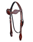 HILASON Western Horse Headstall Genuine American Leather brown