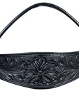 HILASON Western Horse Headstall Breast Collar Genuine American Leather Floral Black