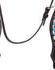 HILASON Western Horse Headstall Tack Genuine American Leather Black